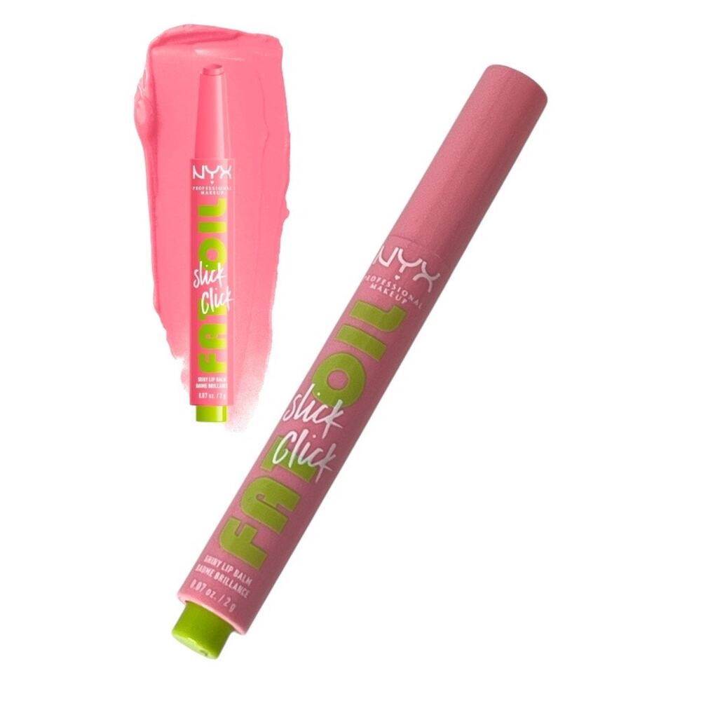 NYX PROFESSIONAL MAKEUP Fat Oil LIP BALM Slick Click Lightweight 02 Clout Pink